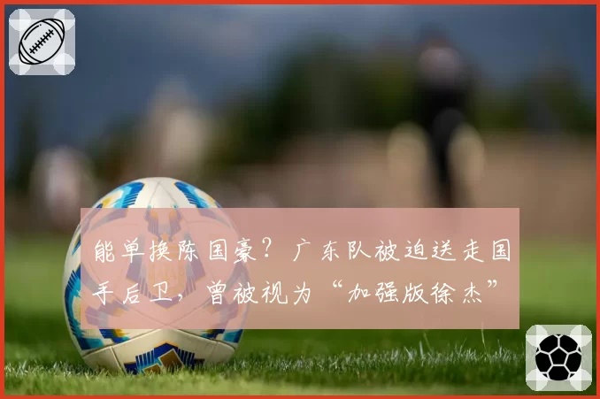 能单换陈国豪？广东队被迫送走国手后卫，曾被视为“加强版徐杰”